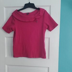 Rafaella Fuchsia Short Sleeve Blouse